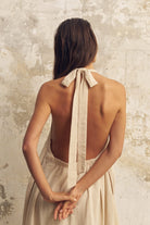 The Handloom-Sahara Sun Maxi Dress Natural-Elbise-6-Milagron.com