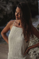 The Handloom-Siesta Dress Oatmeal-Elbise-2-Milagron.com