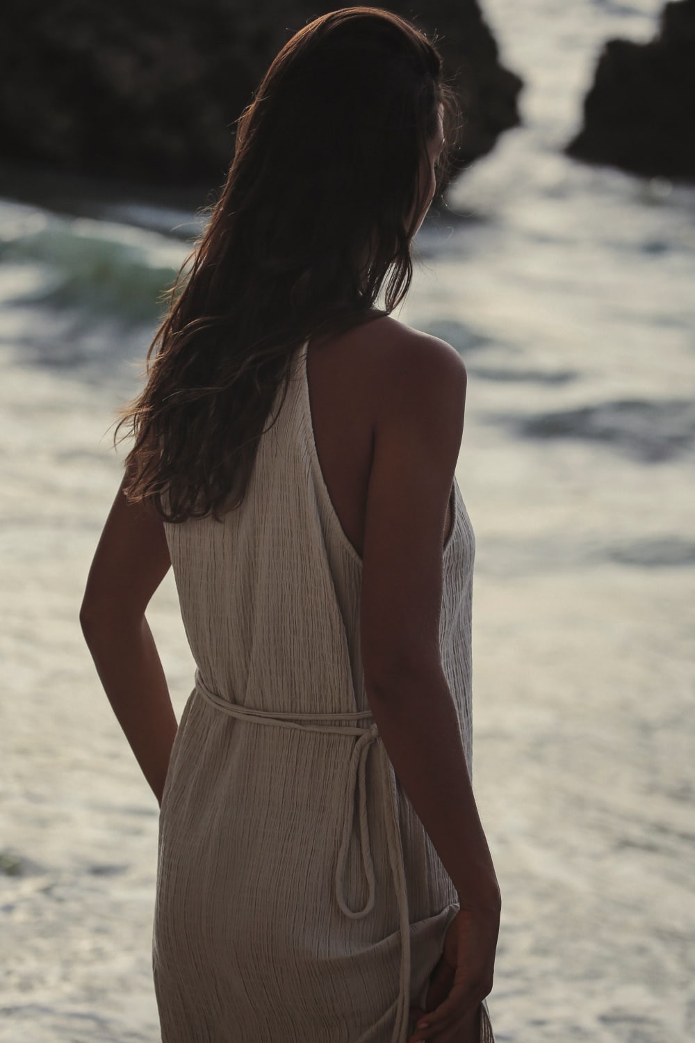 The Handloom-Siesta Dress Oatmeal-Elbise-3-Milagron.com