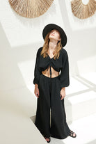 The Handloom-Skye Palazzo Pants Black-Pantolon-1-Milagron.com