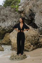 The Handloom-Skye Palazzo Pants Black-Pantolon-6-Milagron.com