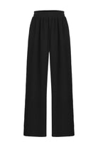 The Handloom-Skye Palazzo Pants Black-Pantolon-9-Milagron.com