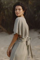 The Handloom-Skye Palazzo Pants Khaki Green-Pantolon-4-Milagron.com