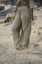 The Handloom-Skye Palazzo Pants Khaki Green-Pantolon-6-Milagron.com