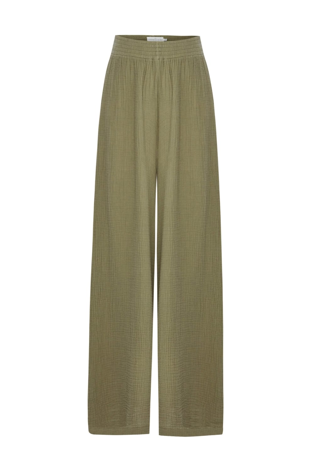 The Handloom-Skye Palazzo Pants Khaki Green-Pantolon-7-Milagron.com
