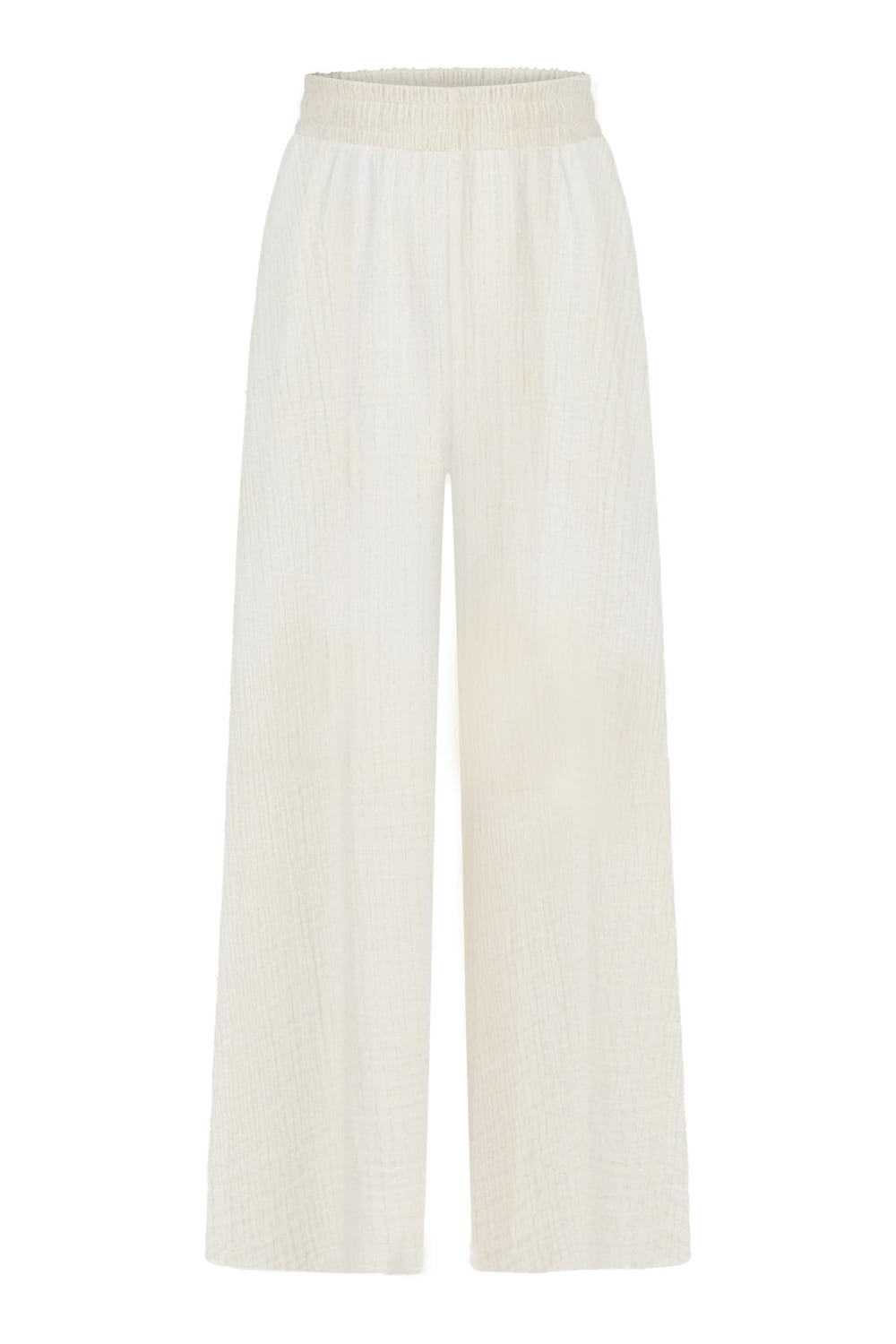 The Handloom-Skye Palazzo Pants Natural With Gold Stripes-Pantolon-5-Milagron.com