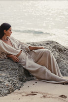 The Handloom-Skye Palazzo Pants Oatmeal-Pantolon-2-Milagron.com