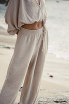 The Handloom-Skye Palazzo Pants Oatmeal-Pantolon-4-Milagron.com