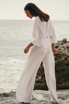 The Handloom-Skye Palazzo Pants White-Pantolon-2-Milagron.com
