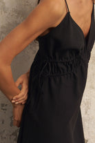 The Handloom-Sofia Ties Maxi Dress Black-Elbise-6-Milagron.com