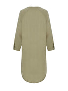 The Handloom-Terra Shirt Dress Khaki Green-Elbise-9-Milagron.com