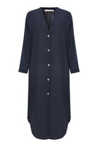 The Handloom-Terra Shirt Dress Navy-Elbise-6-Milagron.com
