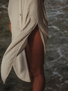 The Handloom-Terra Shirt Dress Oatmeal-Elbise-10-Milagron.com