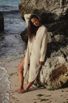 The Handloom-Terra Shirt Dress Oatmeal-Elbise-2-Milagron.com
