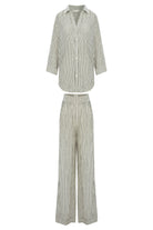 The Handloom-Voyage Set Black Stripes-Alt - Üst Takım-8-Milagron.com