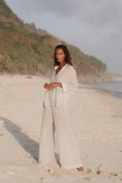 The Handloom-Voyage Set Khaki Green Stripes-Alt - Üst Takım-2-Milagron.com