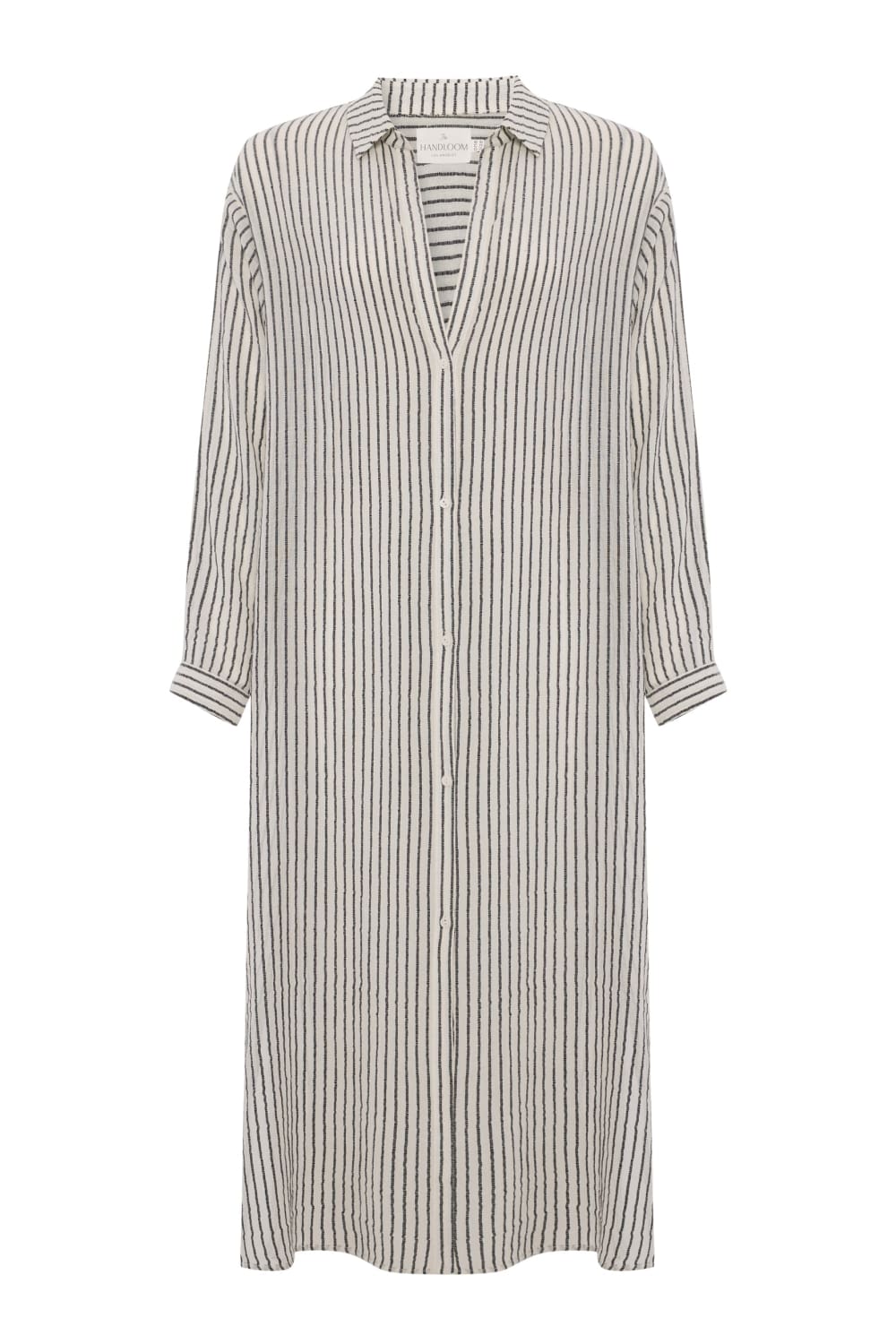 The Handloom-Voyage Shirt Dress Black Stripes-Elbise-8-Milagron.com