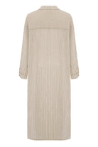 The Handloom-Voyage Shirt Dress Khaki Green Stripes-Elbise-10-Milagron.com