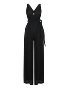 The Handloom-Wrap Your Way Jumpsuit Black-Tulum-11-Milagron.com