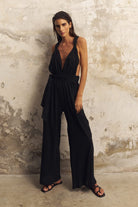 The Handloom-Wrap Your Way Jumpsuit Black-Tulum-3-Milagron.com