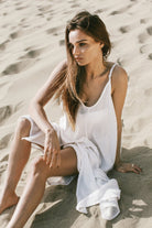 The Handloom-Yaz Dress White Stripes-Elbise-4-Milagron.com