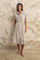 The Handloom-Zaya Shirt Dress Baby Blue-Elbise-1-Milagron.com