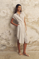 The Handloom-Zaya Shirt Dress Baby Blue-Elbise-2-Milagron.com