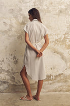 The Handloom-Zaya Shirt Dress Baby Blue-Elbise-3-Milagron.com