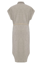 The Handloom-Zaya Shirt Dress Gray-Elbise-8-Milagron.com
