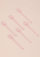 Abiete Dondurma Ve Tatlı Kaşığı Pembe 6Lı Set
