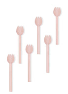 Abiete Dondurma Ve Tatlı Kaşığı Pembe 6Lı Set