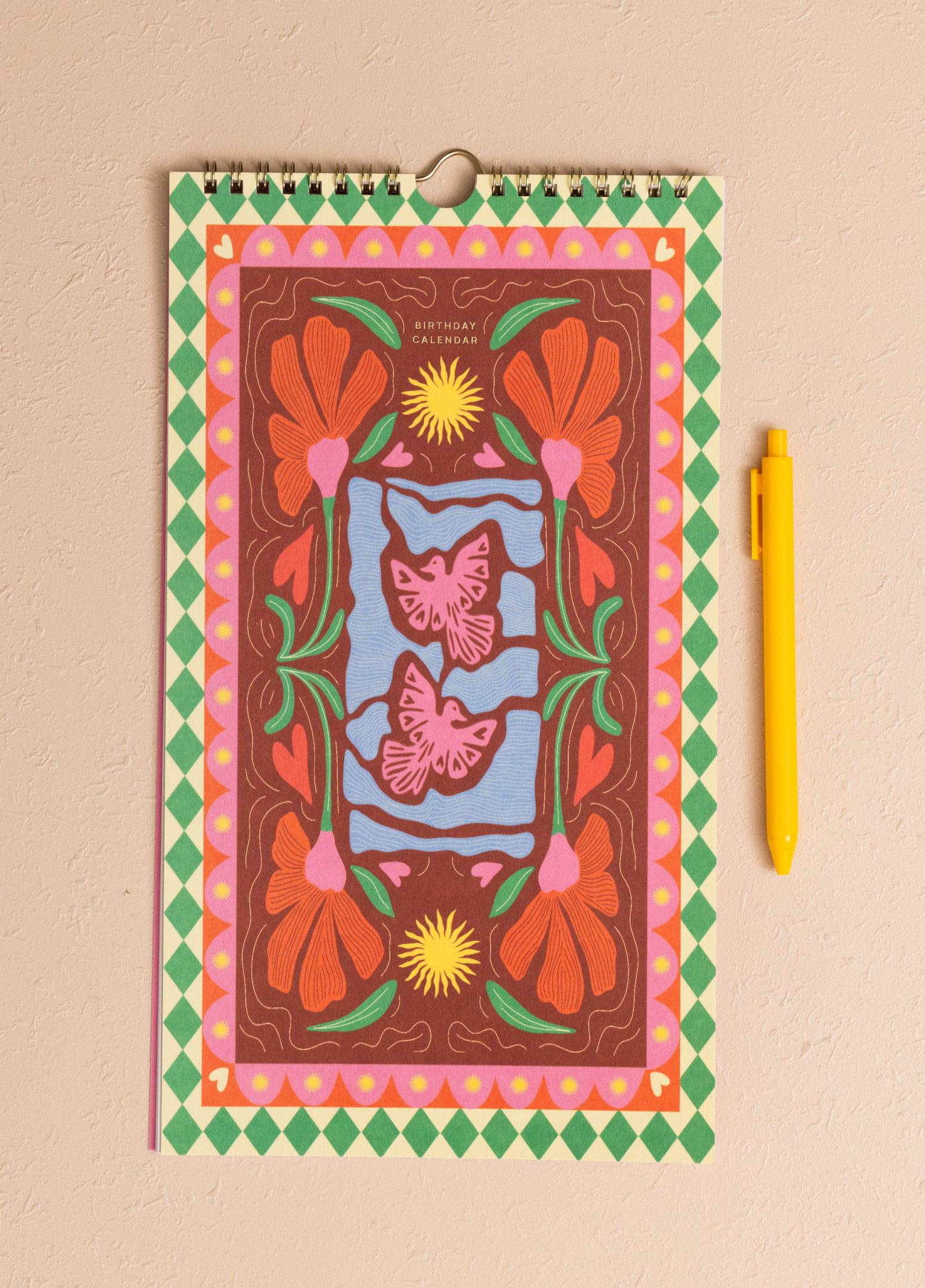 Ajanda Bırthday Calendar Bordo