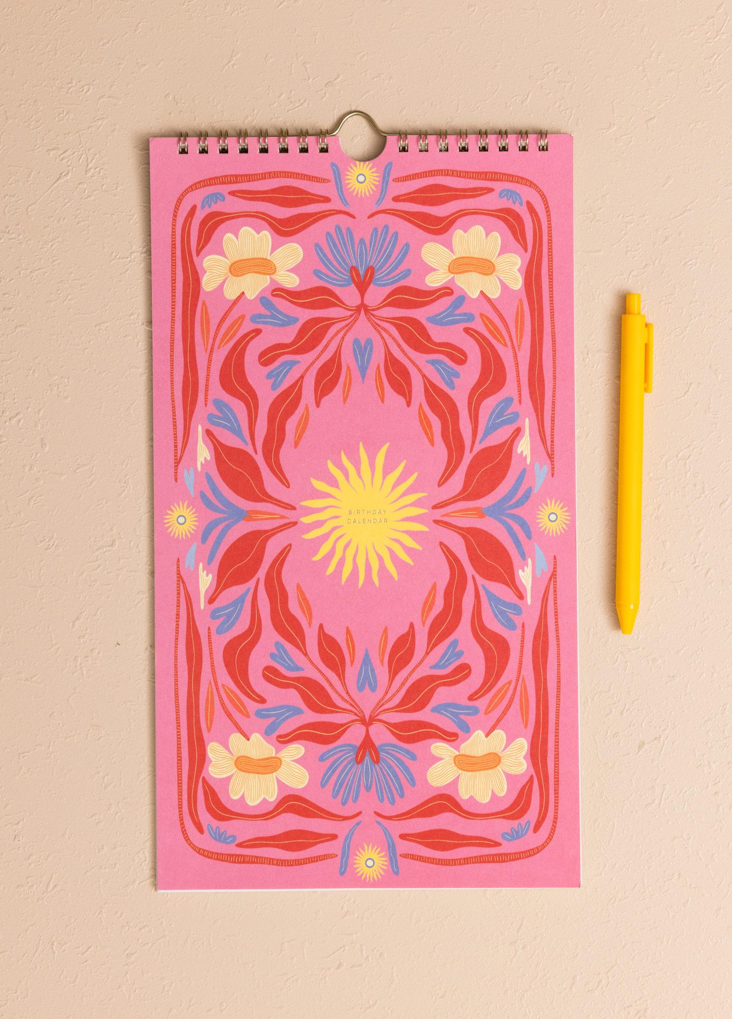 Ajanda Bırthday Calendar Pembe
