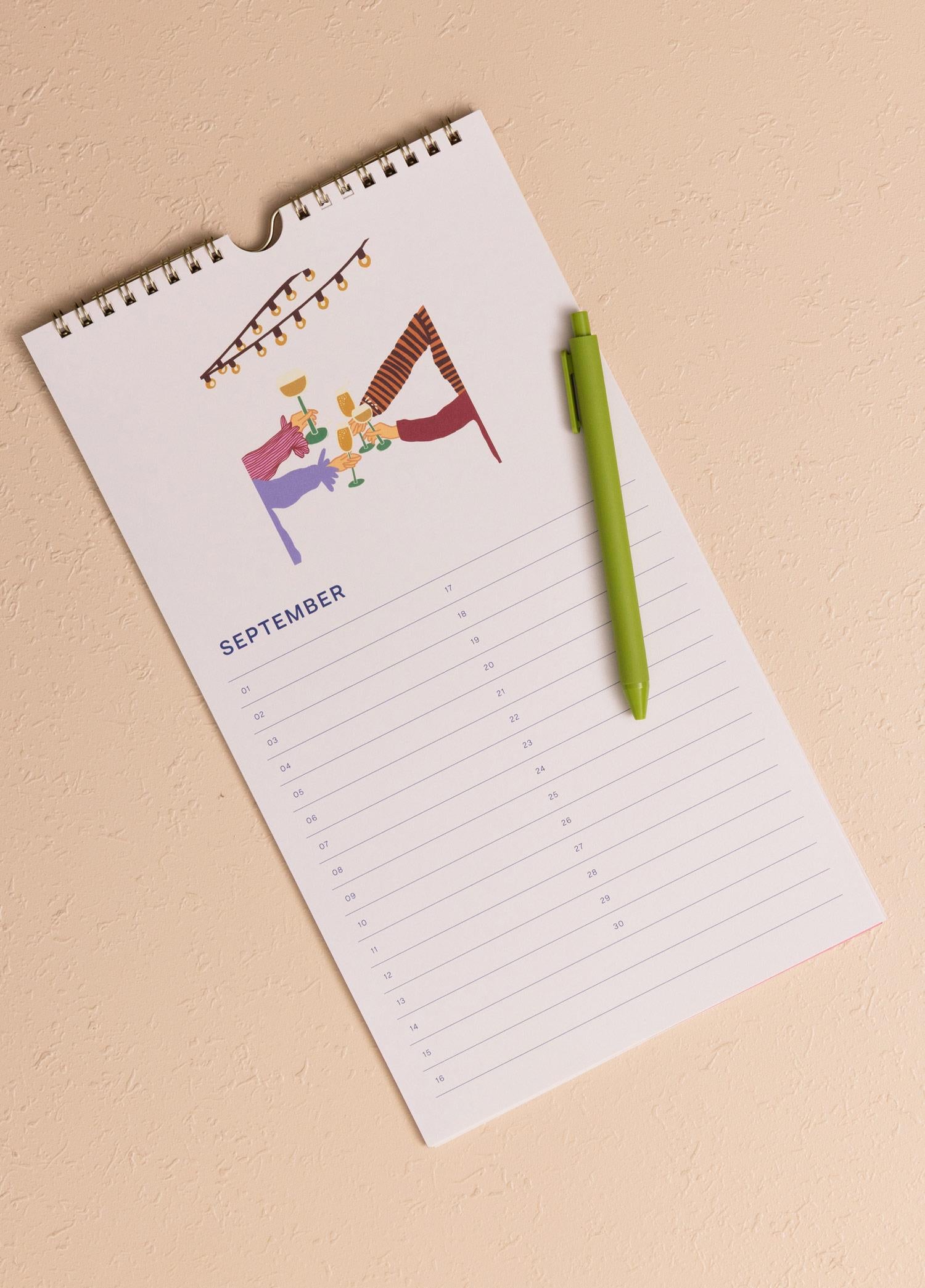 Ajanda Bırthday Calendar Pembe