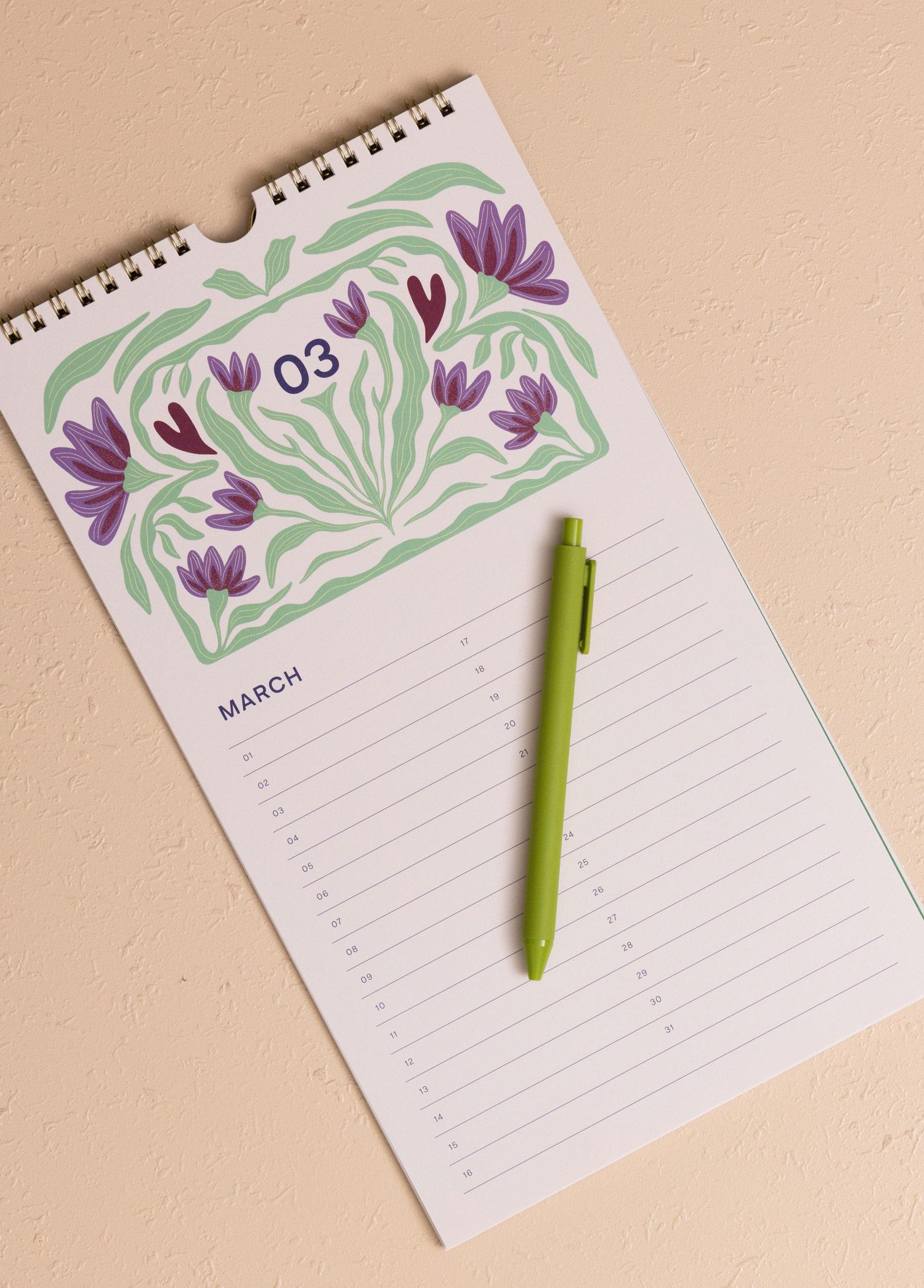 Ajanda Bırthday Calendar Yeşil