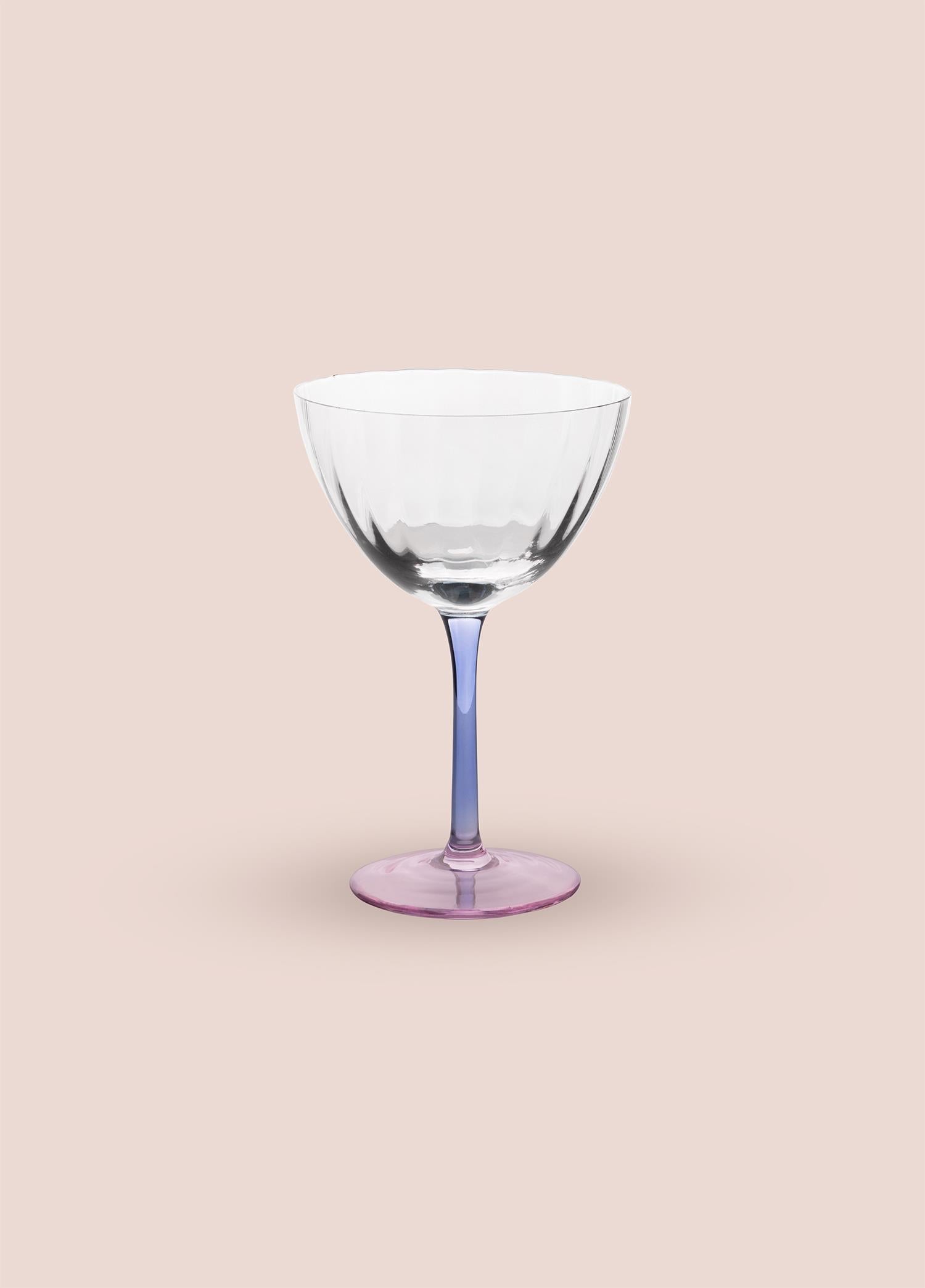 Ayaklı Cam Dondurma Kasesi, Mavi & Pembe, 280 ml - 3