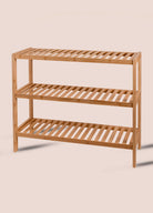 Bambu 3 Katlı Düzenleyici Dolap Raf Ayakkabılık 70X59X26 Cm