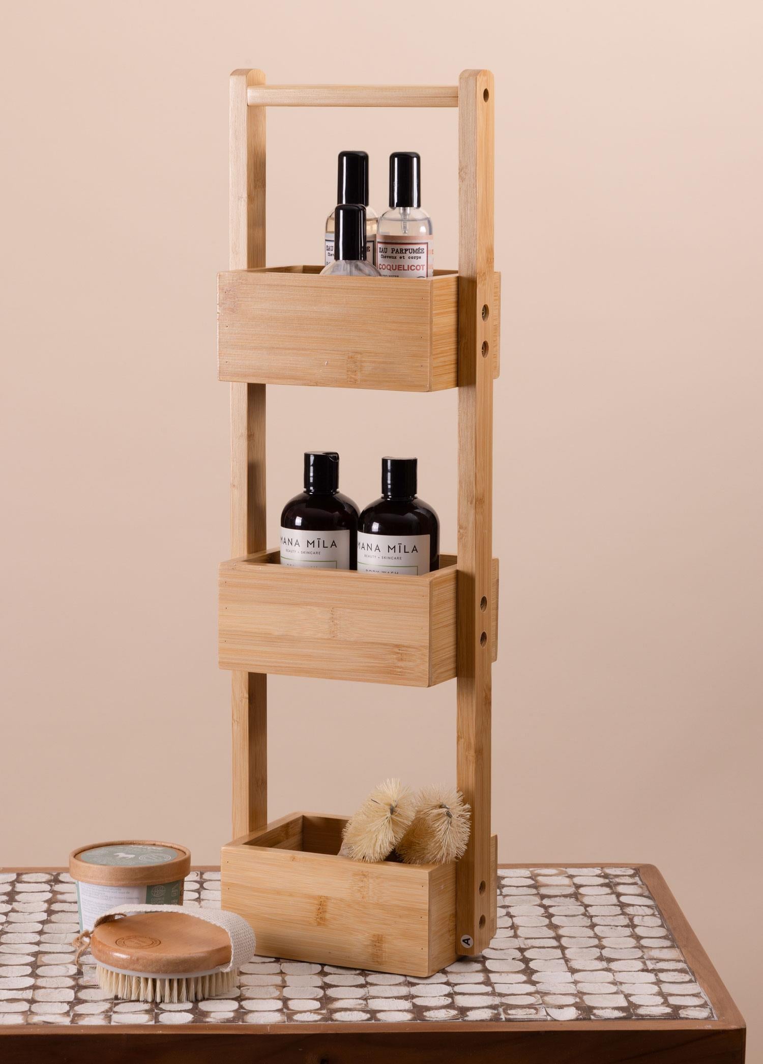 Bambu 3 Katlı Düzenleyici Raf 65X20X13 Cm