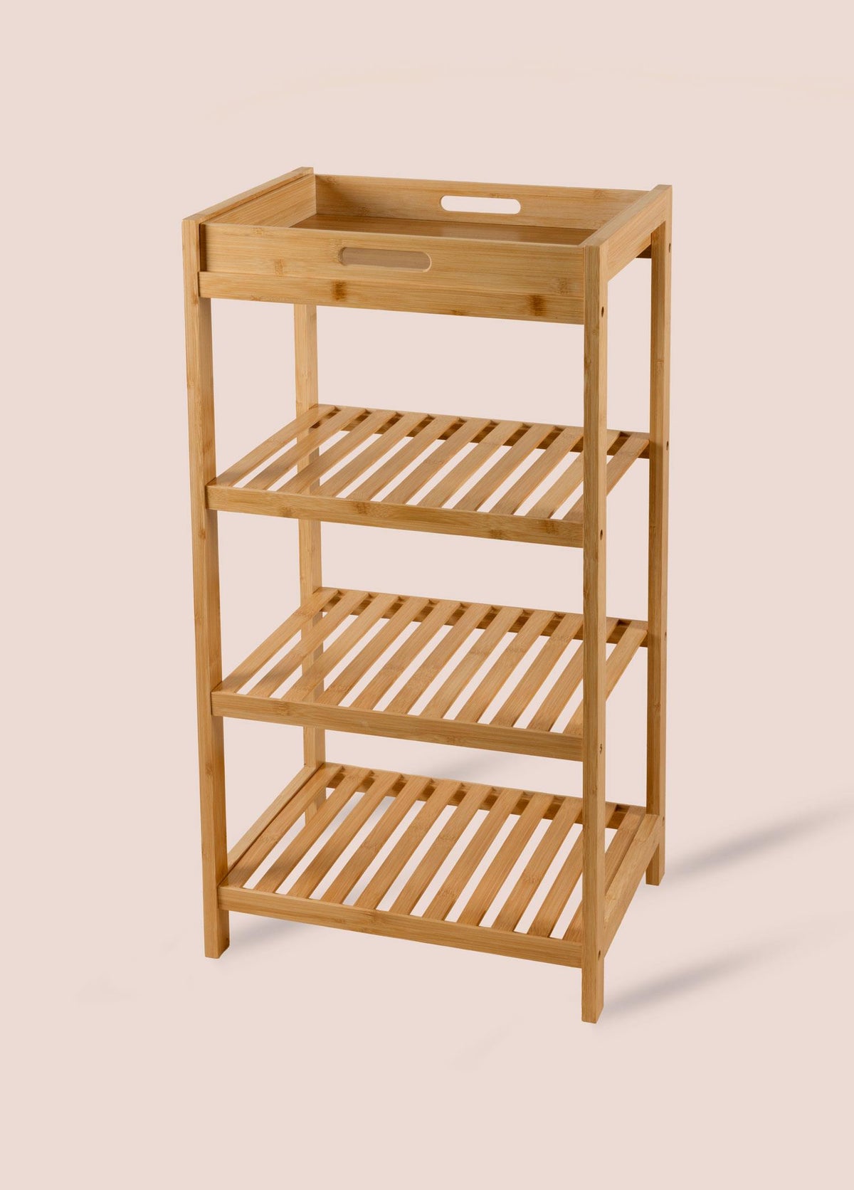 Bambu 4 Katlı Tepsili Düzenleyici Dolap Raf 75X40X30 Cm