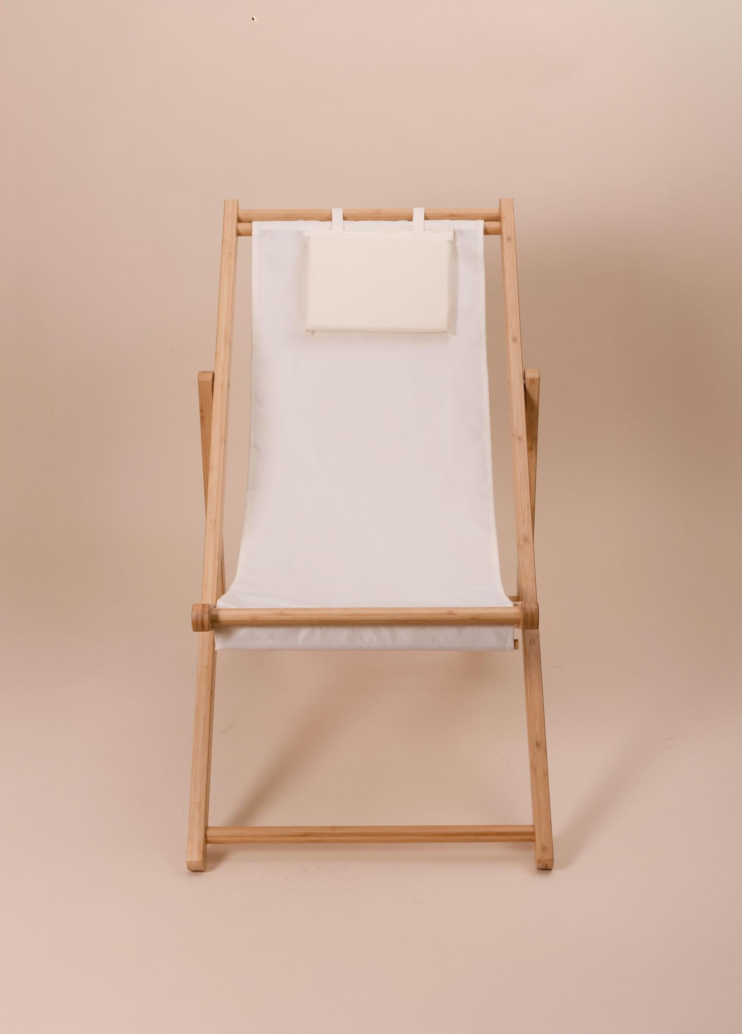 Bambu Katlanır Şezlong Sandalye