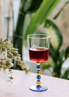Bead Şarap Kadehi Mavi 300 Ml - 1