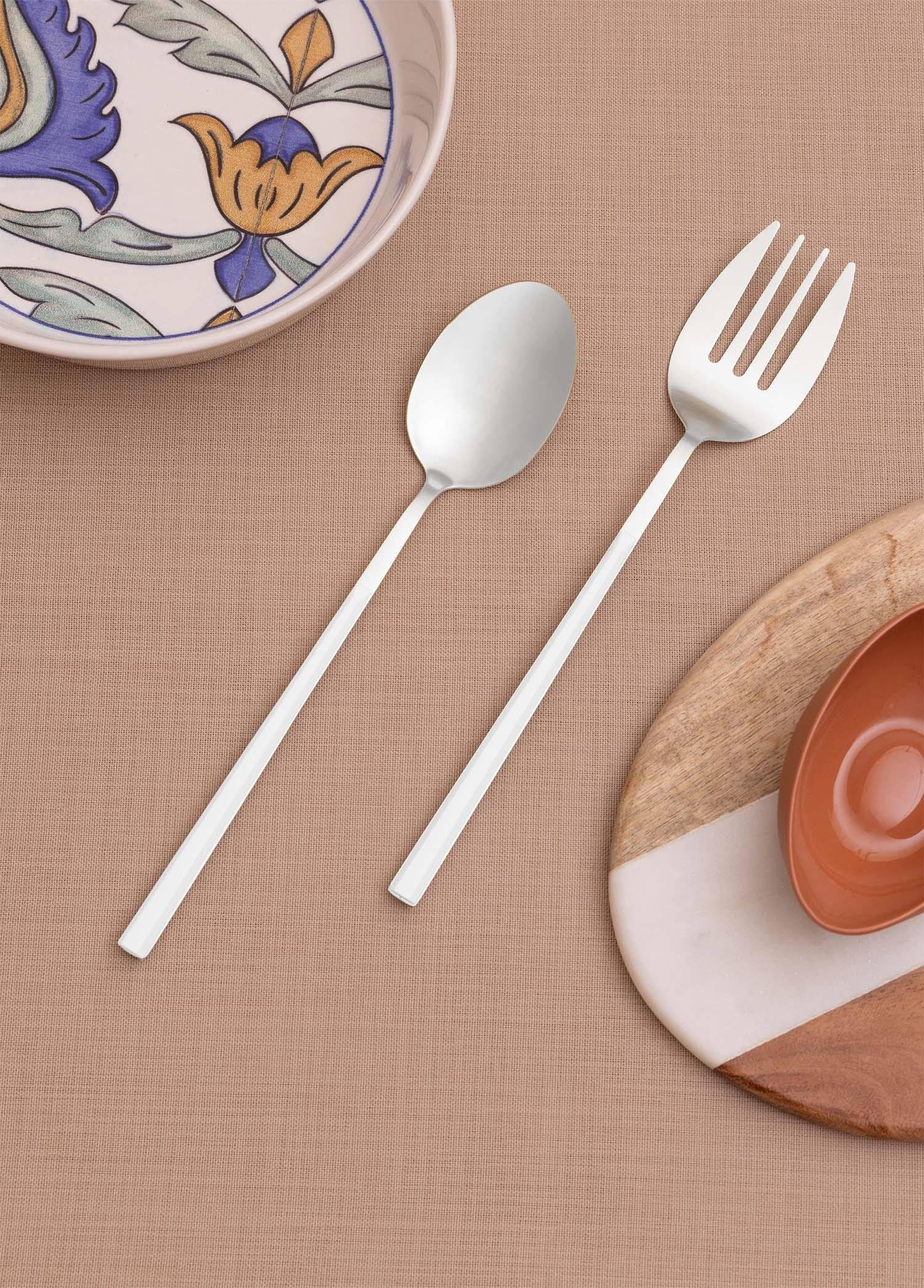 Bianco Salata Servis Takımı Gümüş 2 Parça Ckb0246