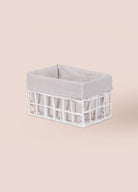 Braid Hasır Organizer Sepet Beyaz 22X14X13 Cm