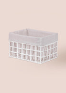 Braid Hasır Organizer Sepet Beyaz 26X18X16 Cm