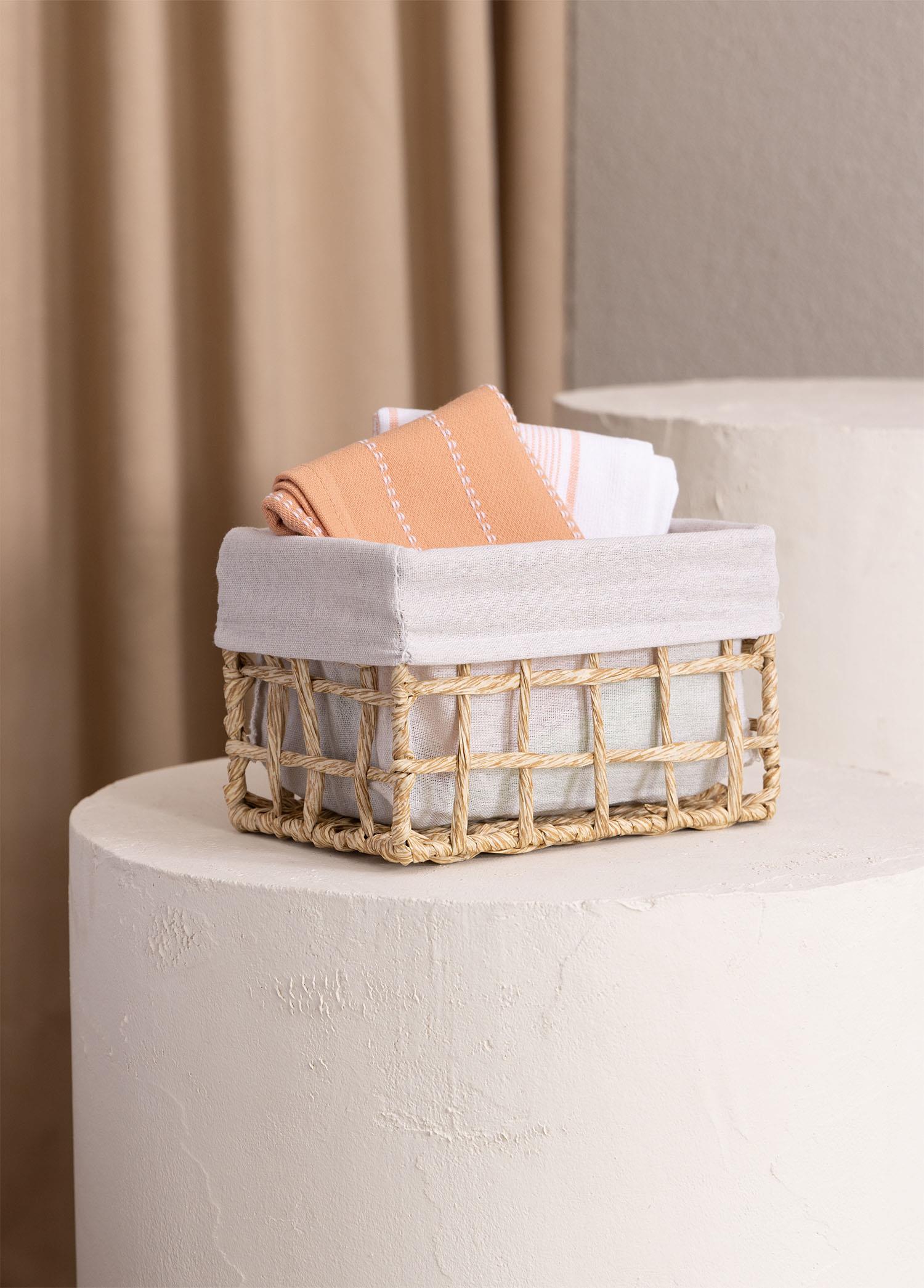 Braid Hasır Organizer Sepet Naturel 22X14X13 Cm