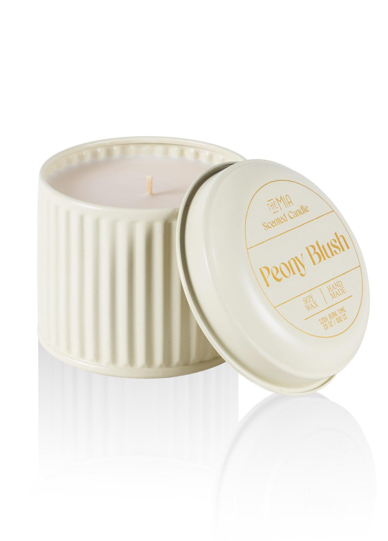 Calm Peony Blush Kokulu Krem Kapaklı Mum 600 Gr 10