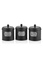Çay Şeker Kahve Kavanozu Siyah 1,30 Lt