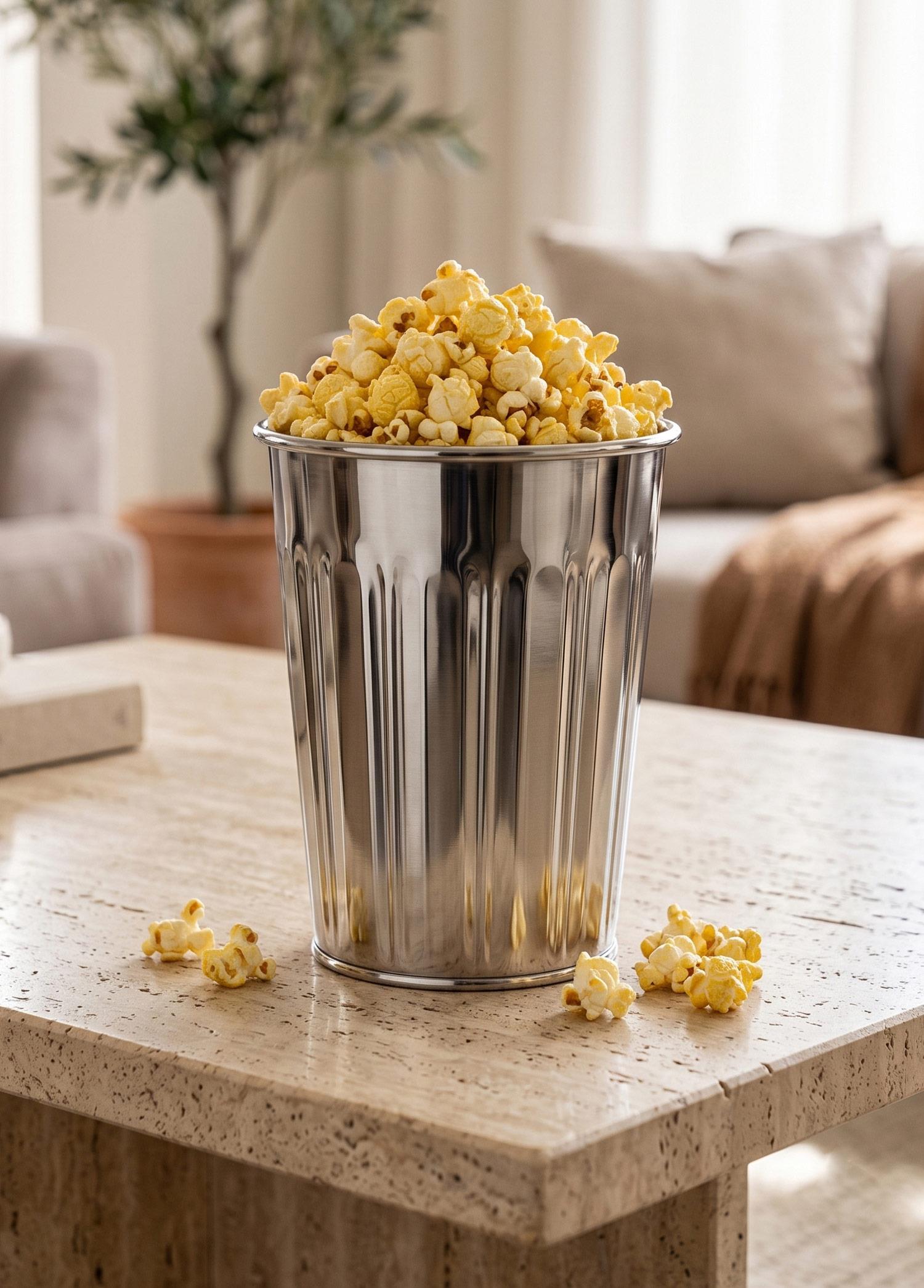 Cips Ve Popcorn Kasesi Krom 16 Cm