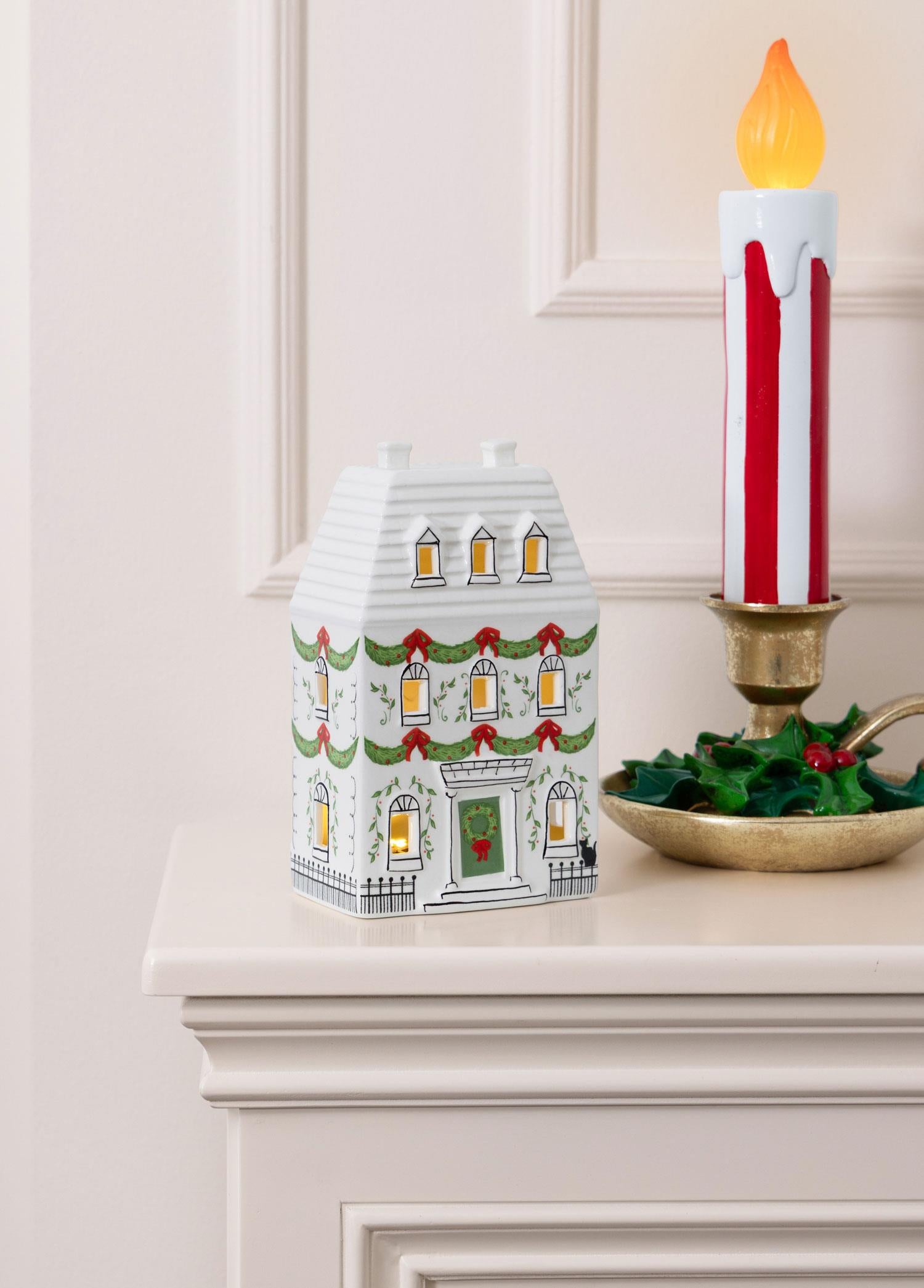 Dekoratif Led Işıklı Ev Biblo 12X7X19 Cm