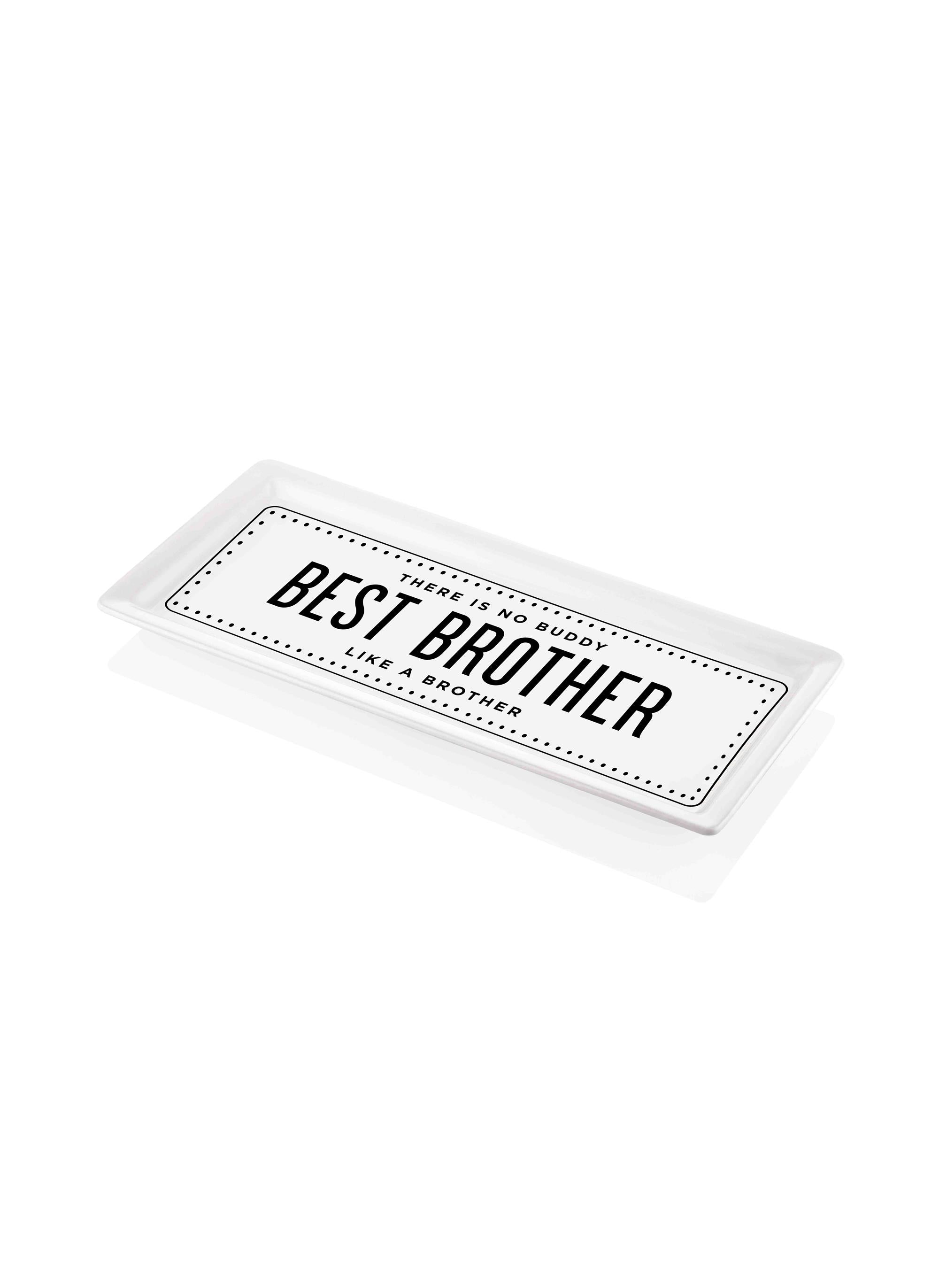 Dikdörtgen Servis Tabağı Best Brother - 35 X 16 Cm
